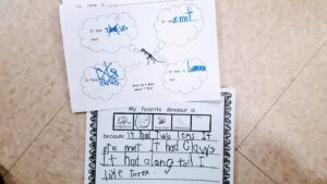 Easy Dinosaur writing Kindergarten Teach Magically