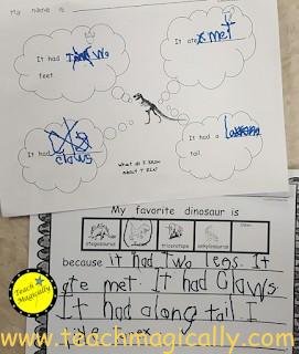STEM Dinosaur Research Writing in Kindergarten - Teach Magically