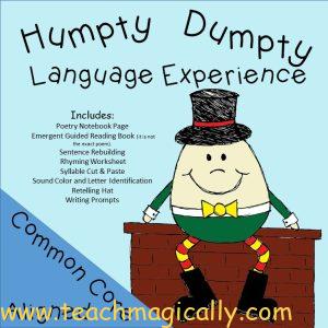 humpty dumpty language activites teach magically