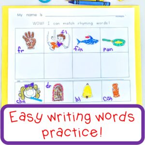 Amazing Rhyming activity cut and paste for kindergarten Teach Magically