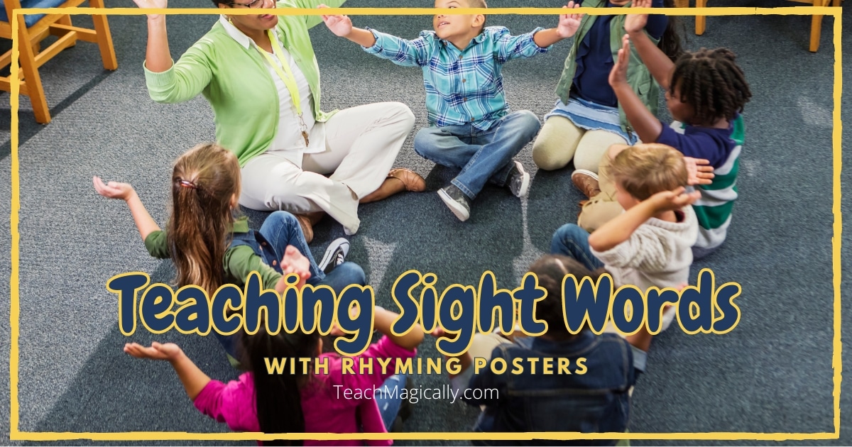 teach sight words easily with rhyming posters teach magically