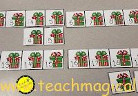 Christmas gifts matching number Teach Magically
