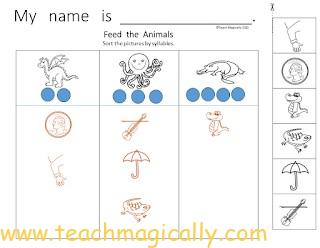 Teach Magically Segmenting Words Worksheets