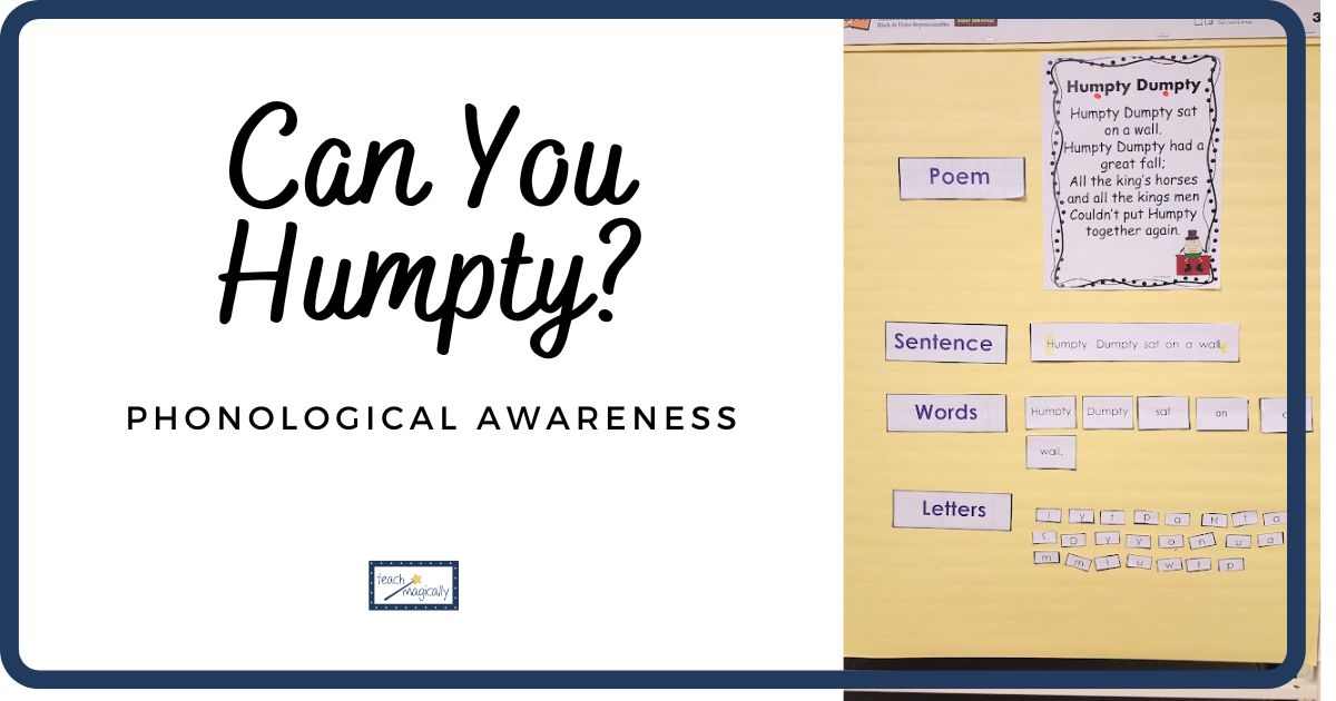 Can you Humpty Dumpty Phonological Awareness Activities