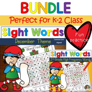 Christmas Sight Words Practice Word Search Teach Magically