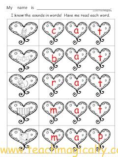 Valentine's Day Phonemic Awareness Worksheet Teach Magically