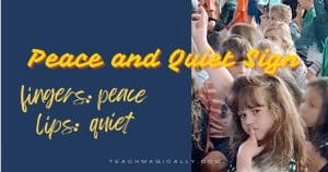 peace and quiet signal for focus teach magically