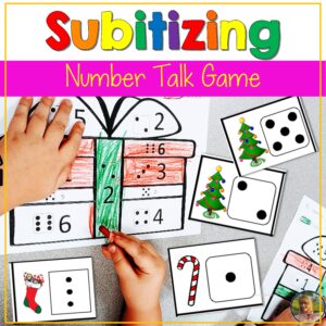 Christmas Math subitizing game Teach magically