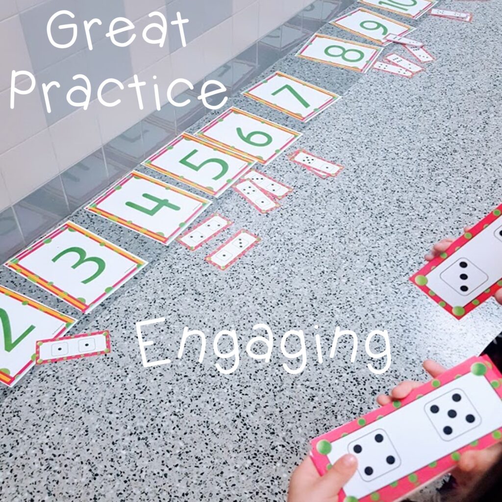 subitizing easy domino practice