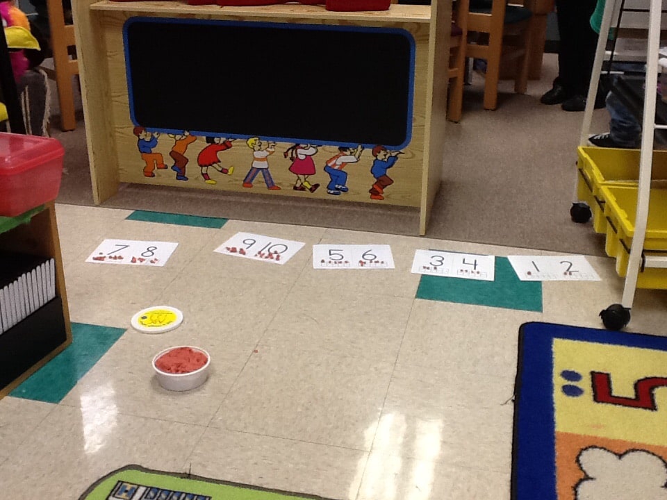 play dough ball with ten frames