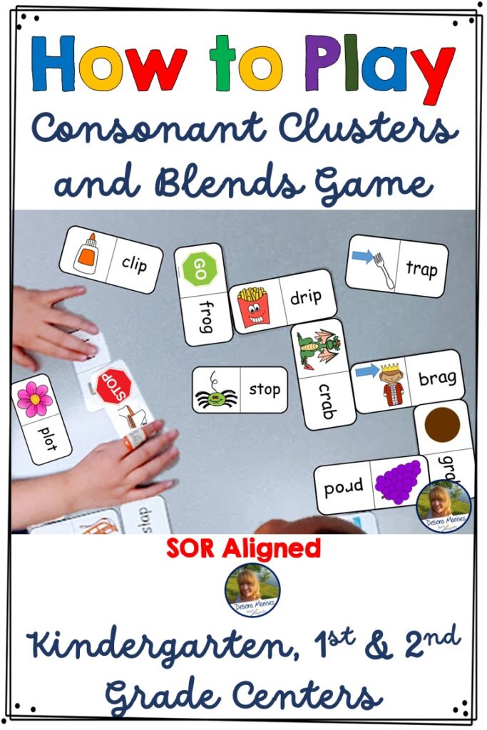 Phonemic awareness center domino game teach magically