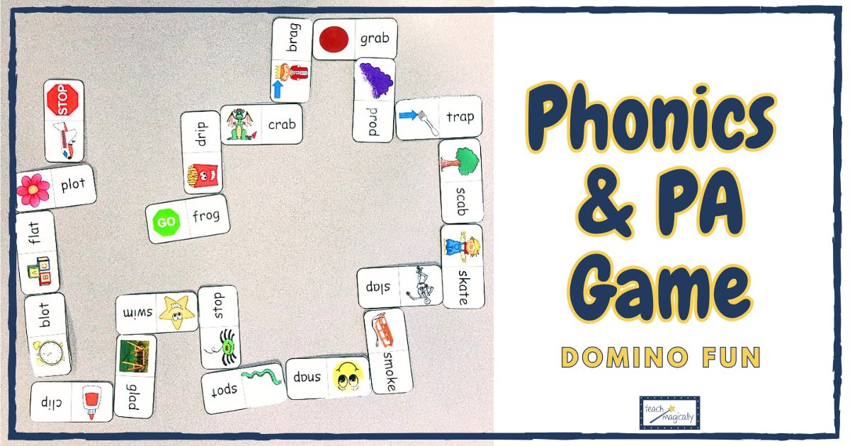 How to play consonant blend domino game pictures teach magically