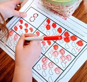Double Sided Beans number 8 Teach Magically